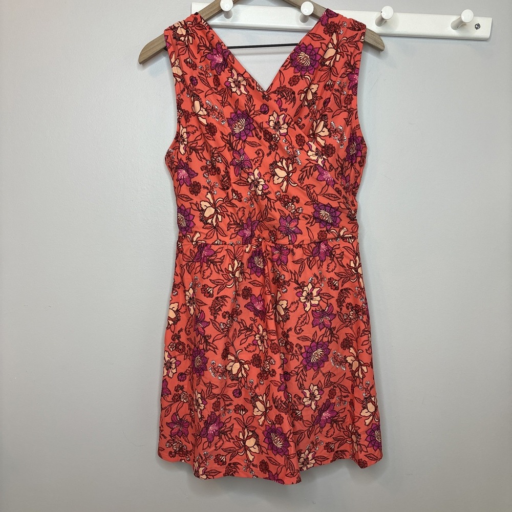 Lands End One Piece Swim Dress 18 Tummy Control Surplice Wrap Modest Slimming